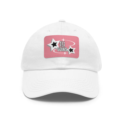 Copy of Dad Hat with Leather Patch (Rectangle)